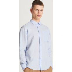 Koszula z lnu i bawełny - Niebieski. Koszule marki Reserved. Za 99.99 zł.