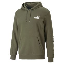 Sweatshirt z kapturem Puma Essential. Zielone bluzy Puma, bez wzorów, z kapturem. W wyprzedaży za 192.55 zł.