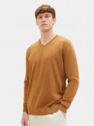 Tom Tailor Sweter 1027665 Brązowy Regular Fit. Brązowe swetry rozpinane Tom Tailor, m, bez wzorów, z bawełny, bez kołnierzyka, bez ramiączek. Za 139.99 zł.