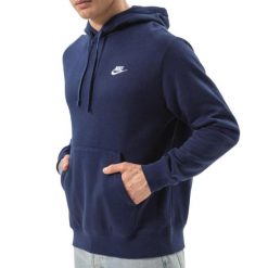 Bluza sportowa męska BV2654-410 z kapturem. Niebieskie bluzy z kapturem Nike, m, bez wzorów, z kapturem. Za 199.00 zł.