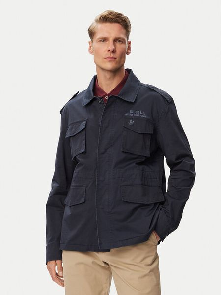 Beverly Hills Polo Club Kurtka przejściowa P-SS26M-JK0197-0298 Granatowy Regular Fit. Niebieskie kurtki Beverly Hills Polo Club, m, bez wzorów, z bawełny, bez kaptura. Za 329.99 zł.