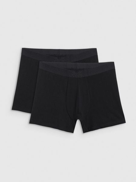 4F Bielizna bokserki (2-pack) męskie 4F x Robert Lewandowski - czarne S. Czarna bokserki 4F, m, bez wzorów, z bawełny. W wyprzedaży za 69.99 zł.