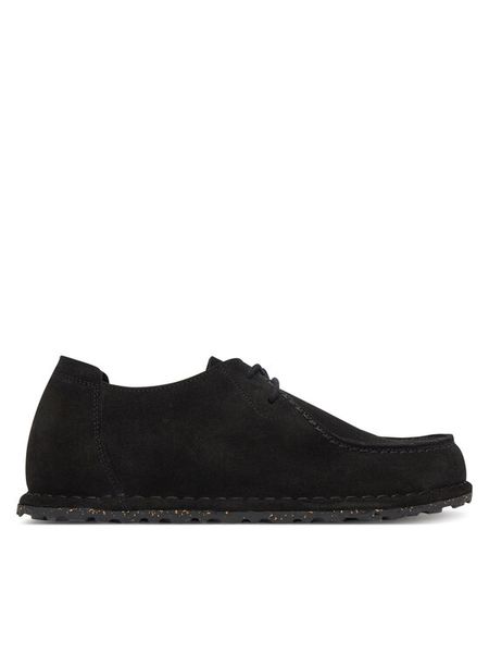Birkenstock Półbuty Utti Lace 1028597 Czarny. Czarne eleganckie półbuty Birkenstock, bez wzorów, ze skóry, bez obcasa, bez zapięcia. Za 582.99 zł.