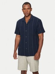 Selected Homme Koszula Slhreg-Mix 16093647 Granatowy Regular Fit. Niebieskie koszule Selected Homme, m, bez wzorów, z bawełny, bez kołnierzyka, bez ramiączek. Za 129.99 zł.