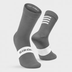 Skarpetki Kolarskie unisex SIROKO S1 Grey Saas. Szare skarpety SIROKO, bez wzorów, z nylonu. Za 67.00 zł.