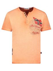 Geographical Norway Koszulka w kolorze pomarańczowym rozmiar: S. Pomarańczowe bezrękawniki Geographical Norway, s, bez wzorów, z bawełny, bez kołnierzyka, bez ramiączek. Za 35.35 zł.