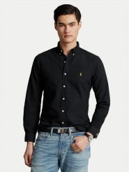 Polo Ralph Lauren Koszula 710767828001 Czarny Slim Fit. Czarne koszule Polo Ralph Lauren, m, bez wzorów, z bawełny, bez kołnierzyka, bez ramiączek. Za 519.99 zł.
