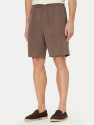 Calvin Klein Szorty materiałowe LV04LF614G Brązowy Relaxed Fit. Brązowe szorty CALVIN KLEIN, m, bez wzorów, z materiału. Za 489.99 zł.