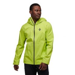Kurtka wodoodporna męska Black Diamond Stormline Stretch Rain Shell. Żółte kurtki Black Diamond, m, bez wzorów, bez kaptura. Za 474.99 zł.