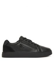 Calvin Klein Sneakersy Classic Cup Laceup Zip Lth YM0YM01437 Czarny. Czarne buty sportowe casual CALVIN KLEIN, bez wzorów, ze skóry, bez zapięcia. Za 569.99 zł.