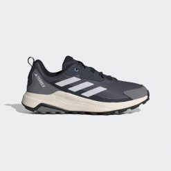 Buty Terrex Anylander Hiking. Niebieskie buty turystyczne Adidas, bez wzorów, z materiału, bez zapięcia, trekkingowe, adidas terrex. Za 271.00 zł.