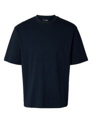 SELECTED HOMME Koszulka w kolorze granatowym rozmiar: XXL. Niebieskie bezrękawniki Selected Homme, xxl, bez wzorów, z bawełny, bez kołnierzyka, bez ramiączek. Za 52.67 zł.