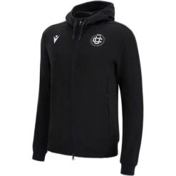 Bluza z kapturem i zamkiem błyskawicznym Udinese 22/ Leisure. Czarne bluzy z kapturem Macron, xl, bez wzorów, z bawełny, z kapturem. Za 298.00 zł.