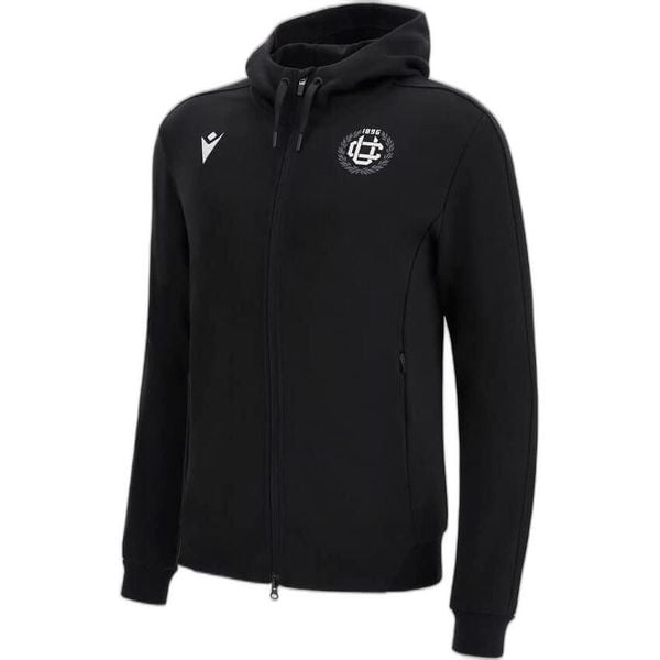 Bluza z kapturem i zamkiem błyskawicznym Udinese 22/ Leisure. Czarne bluzy z kapturem Macron, xl, bez wzorów, z bawełny, z kapturem. Za 259.00 zł.
