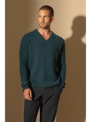 Perfect Cashmere Kaszmirowy sweter "Lorenzo" w kolorze zielonym rozmiar: XL. Zielone swetry nierozpinane Perfect Cashmere, xl, bez wzorów, z kaszmiru, bez kołnierzyka, bez ramiączek. Za 289.88 zł.