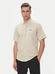 BOSS Koszula Excurse 50540196 Beżowy Regular Fit. Brązowe koszule Boss, m, bez wzorów, z bawełny, bez kołnierzyka, bez ramiączek. Za 479.99 zł.