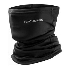 Maska/komin na twarz ROCKBROS LF7759-1 wiatroszczelna, oddychająca. Czarne szaliki ROCKBROS, bez wzorów, z materiału. Za 26.00 zł.