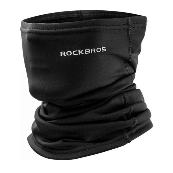 Maska/komin na twarz ROCKBROS LF7759-1 wiatroszczelna, oddychająca. Czarne szaliki ROCKBROS, bez wzorów, z materiału. Za 26.00 zł.
