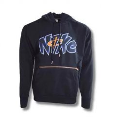 Bluza sportowa męska Nike Standard Issue Premium. Niebieskie bluzy z kapturem Nike, m, bez wzorów, z bawełny, z kapturem. Za 415.00 zł.
