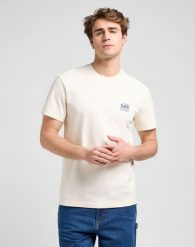 MESKA KOSZULKA LEE WW GRAPHIC TEE ECRU 112370482. T-shirty Lee, l, bez wzorów, bez kołnierzyka, bez ramiączek. Za 79.99 zł.