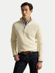 Polo Ralph Lauren Sweter 710B18060011 Kremowy Regular Fit. Białe swetry rozpinane Polo Ralph Lauren, l, bez wzorów, z bawełny, bez kołnierzyka, bez ramiączek. Za 949.99 zł.