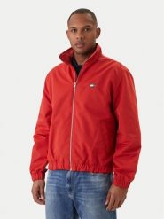Tommy Jeans Kurtka przejściowa Essential DM0DM22720 Czerwony Regular Fit. Czerwone kurtki Tommy Jeans, m, bez wzorów, z jeansu, bez kaptura. Za 529.99 zł.