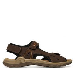 Sandały Manitu. Brązowe sandały Manitu, bez zapięcia. Za 319.99 zł.