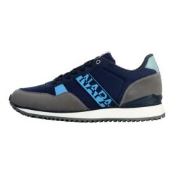 Buty turystyczne męskie Napapijri. Niebieskie buty turystyczne Napapijri, bez wzorów, bez zapięcia. W wyprzedaży za 365.05 zł.