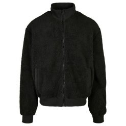 Kurtka Urban Classics boxy sherpa. Czarne kurtki Urban Classics, m, bez wzorów, bez kaptura. Za 337.00 zł.