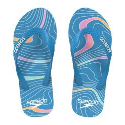 Klapki basenowe antypoślizgowe męskie Speedo Slide. Niebieskie klapki Speedo, z materiału. Za 69.99 zł.