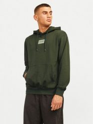 Jack&Jones Bluza Hakkai 12256841 Zielony Relaxed Fit. Zielone bluzy Jack&Jones, m, bez wzorów, z bawełny, bez kaptura. Za 79.99 zł.