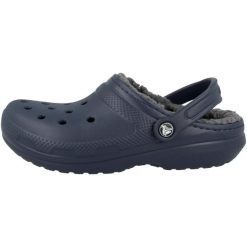 Sandały Dorosły Crocs Classic Lined Clog niebieski. Niebieskie sandały Crocs, z materiału, bez zapięcia. Za 263.10 zł.