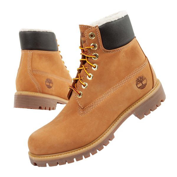 Buty trekkingowe Timberland Premium 6. Brązowe trekkingi Timberland, bez wzorów, z nubiku, bez zapięcia. W wyprzedaży za 996.55 zł.