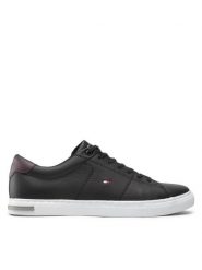 Tommy Hilfiger Sneakersy Essential Leather Detail Vulc FM0FM04047 Czarny. Czarne buty sportowe casual Tommy Hilfiger, bez wzorów, ze skóry, bez zapięcia. Za 349.99 zł.
