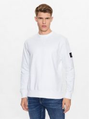Calvin Klein Jeans Bluza J30J323426 Biały Regular Fit. Białe bluzy Calvin Klein Jeans, l, bez wzorów, z bawełny, bez kaptura. Za 239.99 zł.