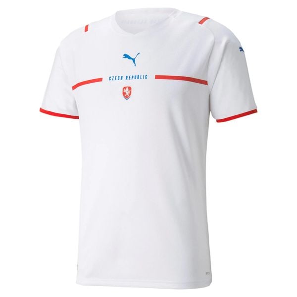 Biała koszulka piłkarska Puma Czech Republic Facr 2xl. Białe t-shirty sportowe Puma, bez wzorów, z poliesteru, bez ramiączek, do piłki nożnej. Za 339.99 zł.