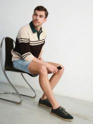 Welurowe półbuty męskie w sportowym stylu. Zielone eleganckie półbuty Ryłko, bez wzorów, ze skóry, bez obcasa, bez zapięcia. Za 399.99 zł.