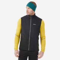 Kamizelka do narciarstwa biegowego męska Inovik XC S 100. Czarne bluzy INOVIK, na zimę, m, bez wzorów, z elastanu, bez kaptura. Za 219.99 zł.