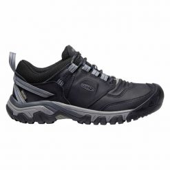 Buty trekkingowe męskie Keen Ridge Flex WP. Czarne trekkingi Keen, bez wzorów, bez zapięcia. Za 571.55 zł.
