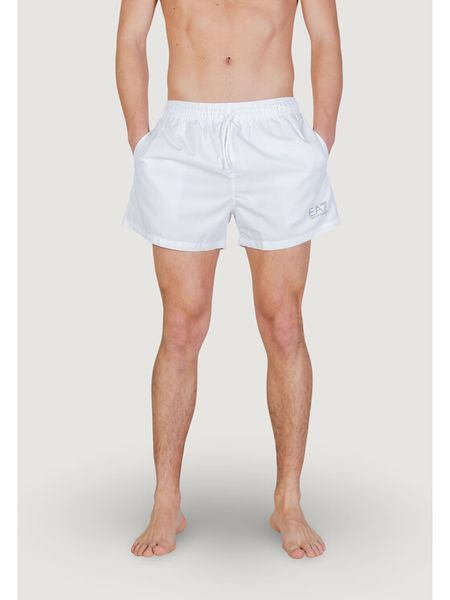 EA7 Emporio Armani Szorty kąpielowe 7M001677 AF13019 M0076 Biały Regular Fit. Białe kąpielówki EA7 Emporio Armani, l, bez wzorów, z syntetyku. Za 203.99 zł.
