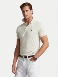 Polo Ralph Lauren Polo 710713130002 Écru Custom Slim Fit. Koszulki polo Polo Ralph Lauren, l, bez wzorów, z bawełny, bez kołnierzyka, bez ramiączek. Za 579.99 zł.