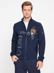 Aeronautica Militare Bluza 232FE1802F511 Granatowy Regular Fit. Niebieskie bluzy Aeronautica Militare, m, bez wzorów, z bawełny, bez kaptura. Za 999.99 zł.