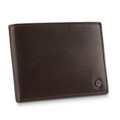 Portfel skórzany BETLEWSKI BPM-VTCG-66 c. brązowy. Brązowe portfele Betlewski, bez wzorów, ze skóry. Za 129.99 zł.