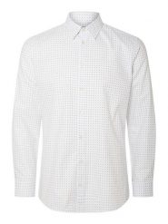 Selected Homme Koszula 16087706 Biały Slim Fit. Białe koszule Selected Homme, m, bez wzorów, z bawełny, bez kołnierzyka, bez ramiączek. Za 159.99 zł.