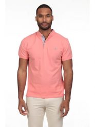 The Time of Bocha Koszulka polo w kolorze łososiowym rozmiar: L. Pomarańczowe koszulki polo The Time of Bocha, l, bez wzorów, z bawełny, bez kołnierzyka, bez ramiączek. Za 104.99 zł.