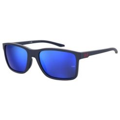 Okulary przeciwsłoneczne Under Armour Hustle XL S3. Niebieskie okulary przeciwsłoneczne Under Armour, prostokątne. Za 339.99 zł.