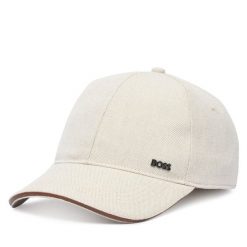 Czapka z daszkiem BOSS. Białe czapki z daszkiem Boss, bez wzorów. Za 279.99 zł.