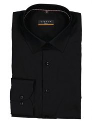 Eterna Koszula - Slim fit - w kolorze czarnym rozmiar: 43. Czarne koszule Eterna, bez wzorów, z bawełny, bez kołnierzyka, bez ramiączek. Za 132.05 zł.