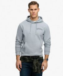 Superdry Bluza z kapturem Athletic Essentials Luźny krój. Niebieskie bluzy z kapturem Superdry, xl, z aplikacjami, z bawełny, z kapturem. Za 352.05 zł.