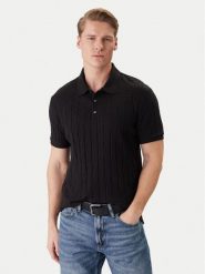 Calvin Klein Polo LV04LE203G Czarny Regular Fit. Czarne koszulki polo CALVIN KLEIN, m, bez wzorów, z bawełny, bez kołnierzyka, bez ramiączek. Za 409.99 zł.